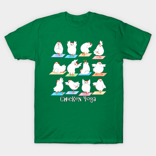 Chicken Yoga T-Shirt by LyddieDoodles